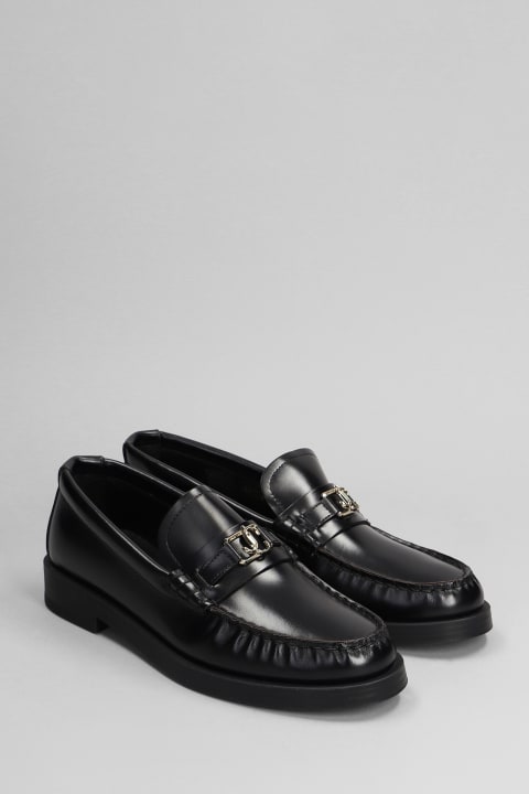 Jimmy Choo Shoes for Women Jimmy Choo Addie Jc Loafers In Black Leather
