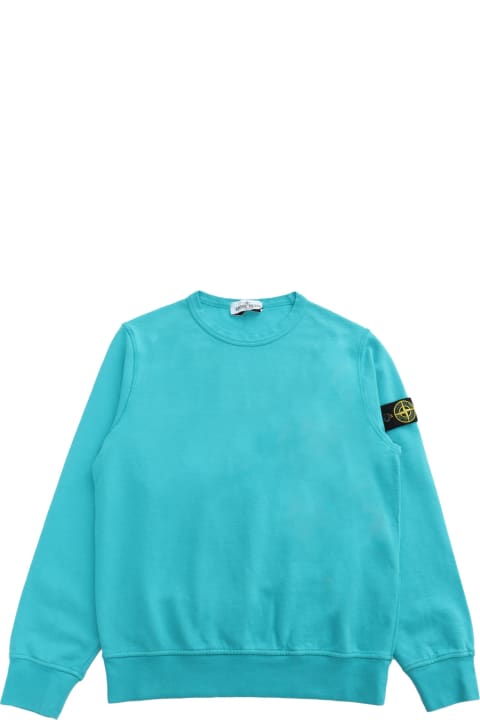 Sale for Boys Stone Island Junior Deepl Blue Sweatshirt