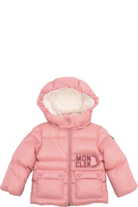 Topwear for Baby Girls Moncler Abbaye Down Jacket
