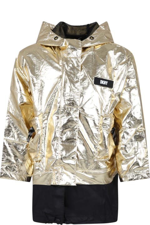 DKNY Coats & Jackets for Girls DKNY Golden Windbreaker For Girl