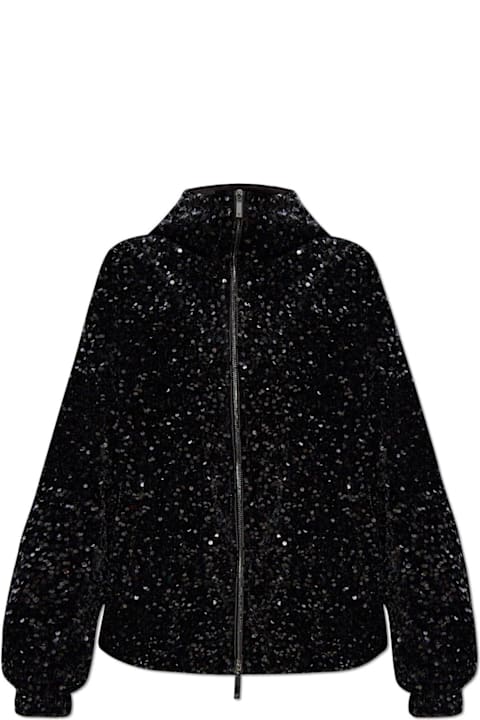 Emporio Armani Coats & Jackets for Women Emporio Armani Sequin Hooded Jacket