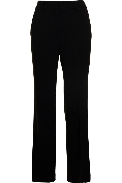 Alberto Biani Clothing for Women Alberto Biani Black Slightly Flared Pants With Concealed Fastening In Stretch Fabric Woman