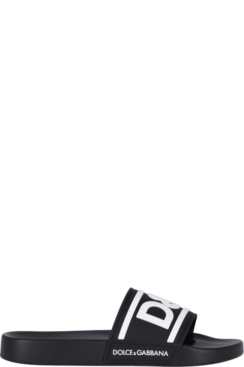 Fashion for Men Dolce & Gabbana Slide Logo Sandals