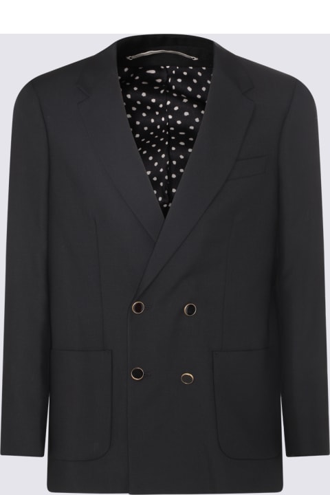 PT Torino Coats & Jackets for Men PT Torino Black Virgin Wool And Mohair Blend Blazer