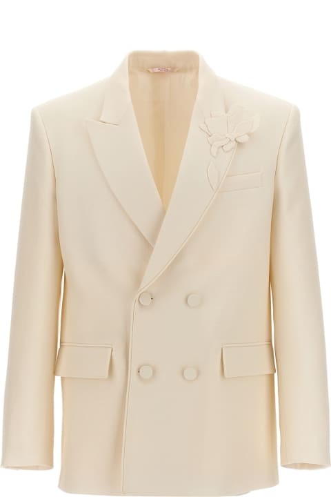 Valentino Garavani Coats & Jackets for Men Valentino Garavani Valentino Flower Embroidery Blazer