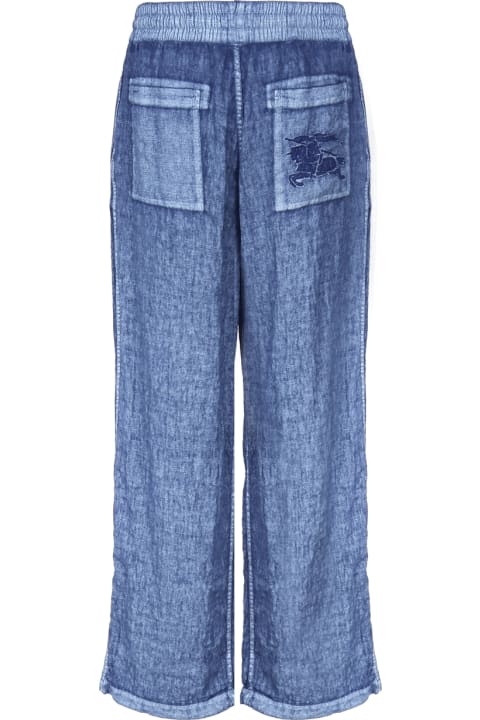 Homeware Burberry Ekd Motif Straight-leg Trousers