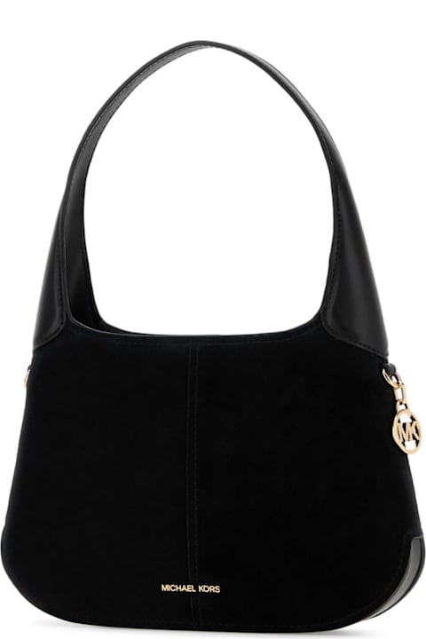 Michael Kors for Men Michael Kors Black Suede Alice Shoulder Bag