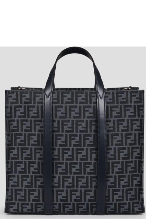 Fashion for Men Fendi Ff Jacquard Fabric Bag