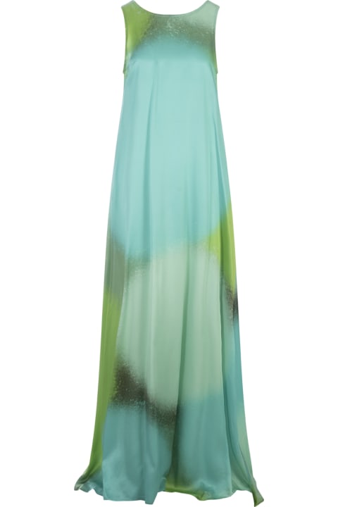 Gianluca Capannolo Dresses for Women Gianluca Capannolo Shaded Green Long Sleeveless Dress