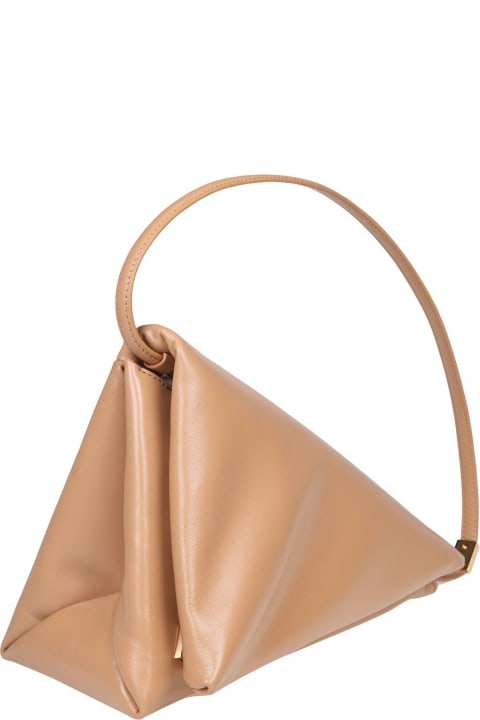 Marni Shoulder Bags for Women Marni Prisma Triangle Bag In Beige Leather