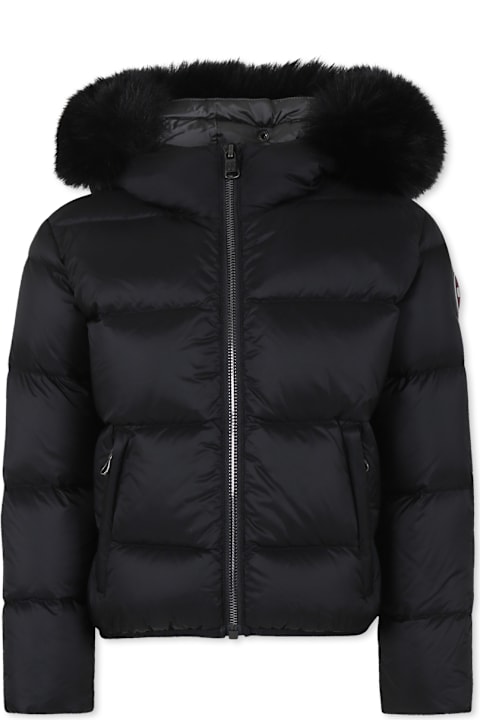 Homeware Colmar Black Down Jacket For Girl With Logo