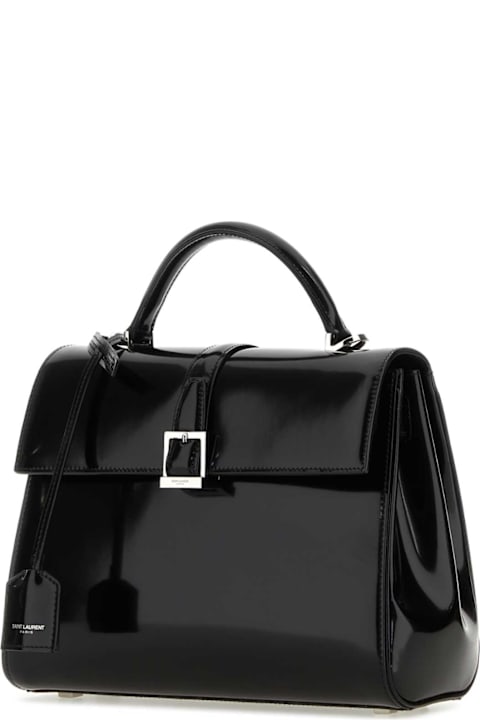 Saint Laurent Bags for Women Saint Laurent Black Leather Small Le Fermoir Handbag