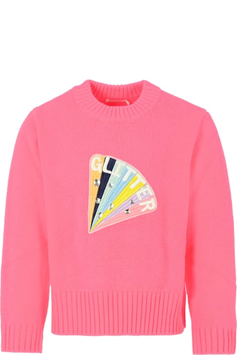 Homeware Billieblush Neon Pink Sweater For Girl With Embroidery
