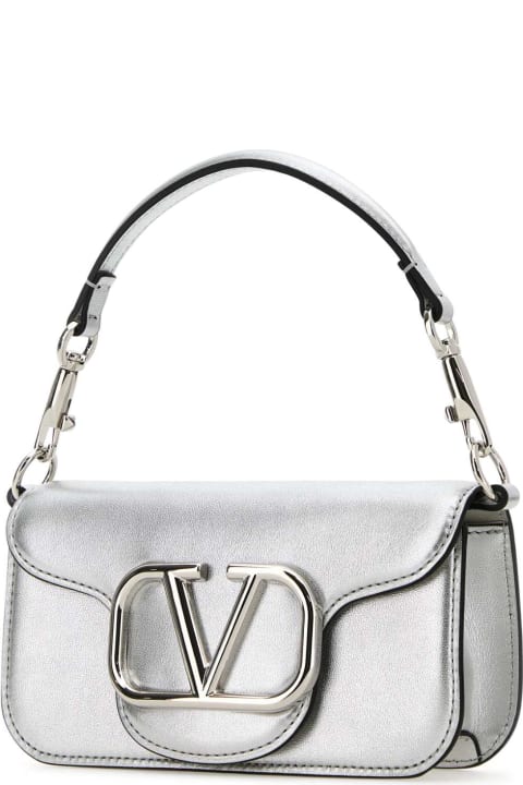 Sale for Women Valentino Garavani Silver Leather Locã² Handbag