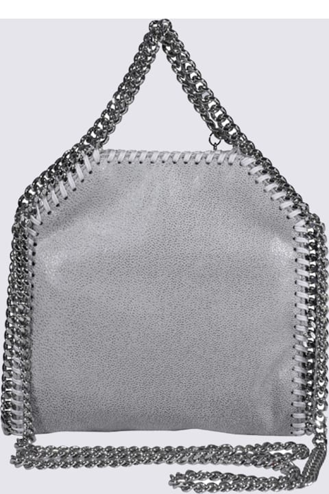 Homeware Stella McCartney Pearl Grey Faux Leather Tiny Falabella Tote Bag