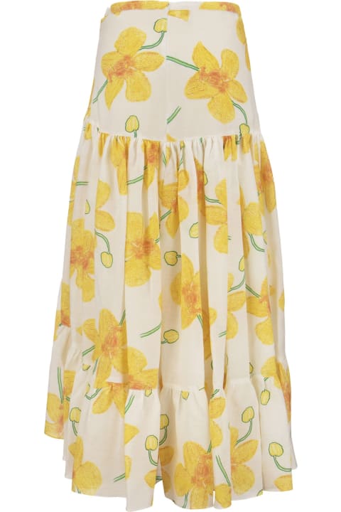 Skirts for Women Marni Ramie Skirt With Orchid Print