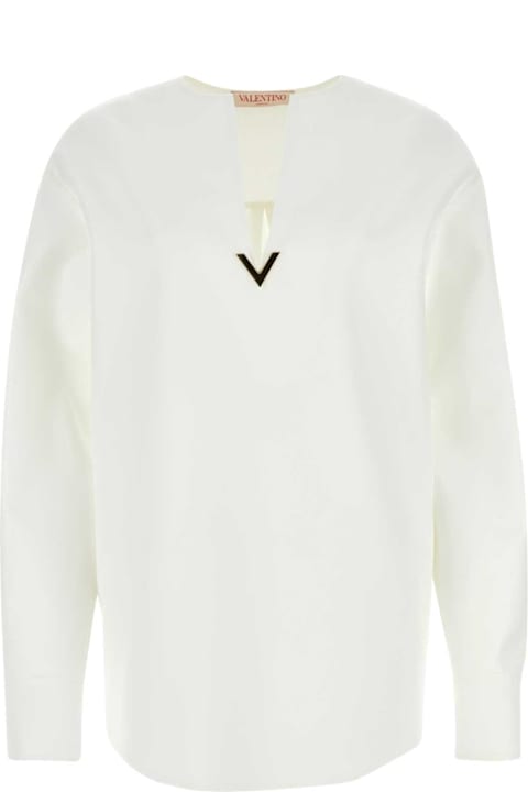 Homeware Valentino Garavani White Cotton Blend Blouse