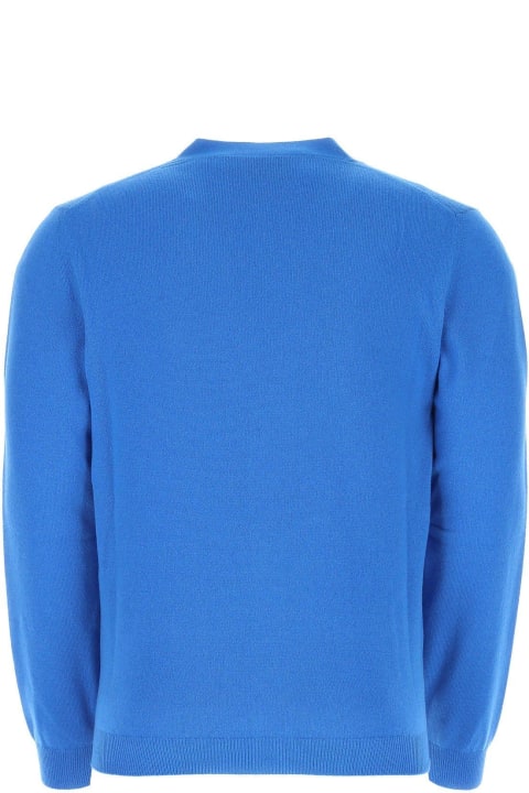 Sweaters for Men Gucci Blue Cashmere Cardigan