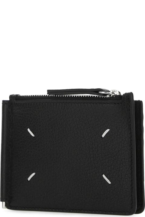 Accessories Sale for Women Maison Margiela Black Leather Card Holder