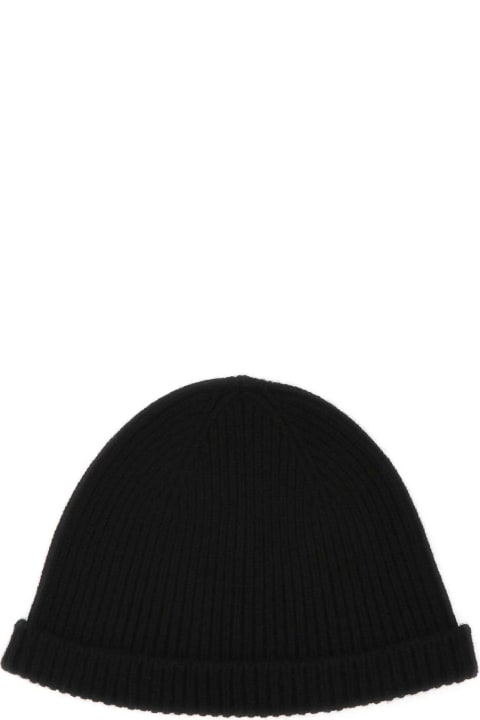 Jil Sander Hats for Women Jil Sander Black Cashmere Beanie Hat