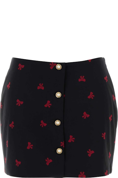Alessandra Rich for Kids Alessandra Rich Printed Silk Mini Skirt
