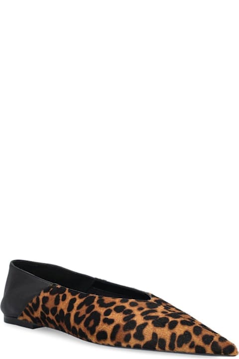 Saint Laurent Flat Shoes for Women Saint Laurent All-over Patterned Pointed Toe Flat Shoes