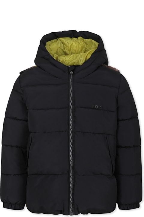 Homeware Hugo Boss Black Down Jacket For Boy With Logo