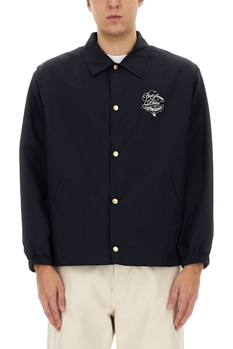 Drôle de Monsieur Coats & Jackets for Men Drôle de Monsieur Vignes Slogan Print Jacket
