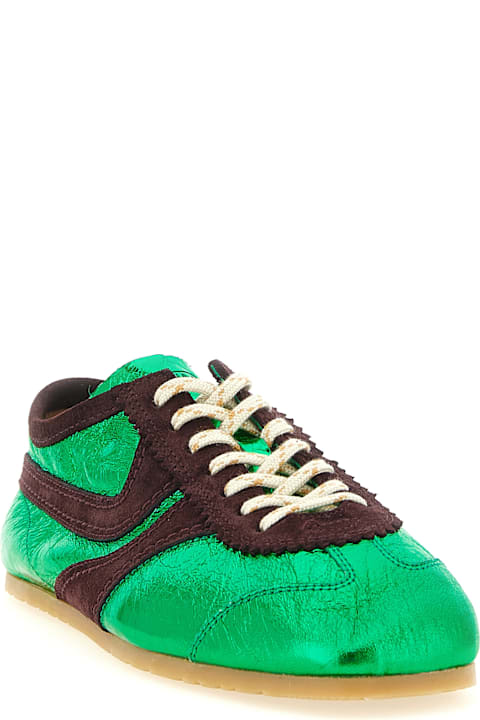 Dries Van Noten Laminated Leather Sneakers