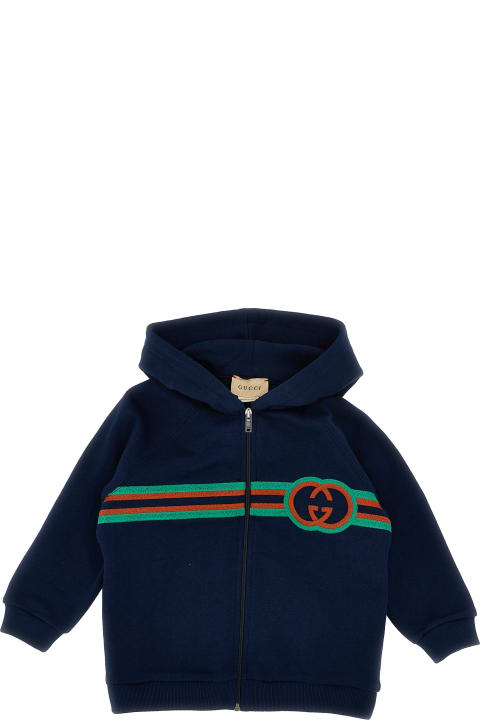 Sweaters & Sweatshirts for Baby Boys Gucci Logo Embroidery Hoodie