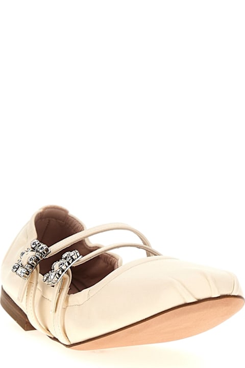 Roger Vivier for Women Roger Vivier Strap Buckle Embellished Ballet Flats