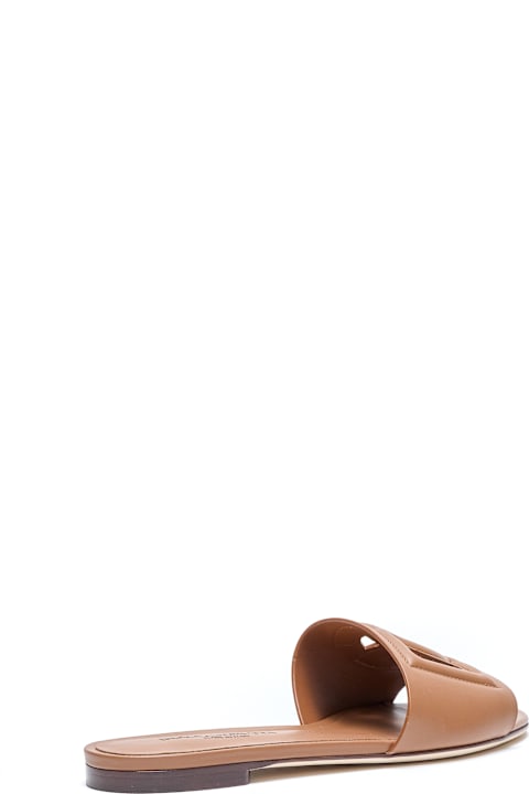 Homeware Dolce & Gabbana Leather Slide With Dg Logo