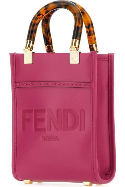 Sale for Women Fendi Fuchsia Leather Mini Sunshine Handbag