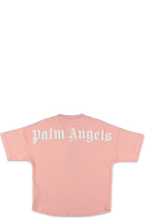 Palm Angels for Kids Palm Angels Palm Angels T-shirt Rosa In Jersey Di Cotone Bambina