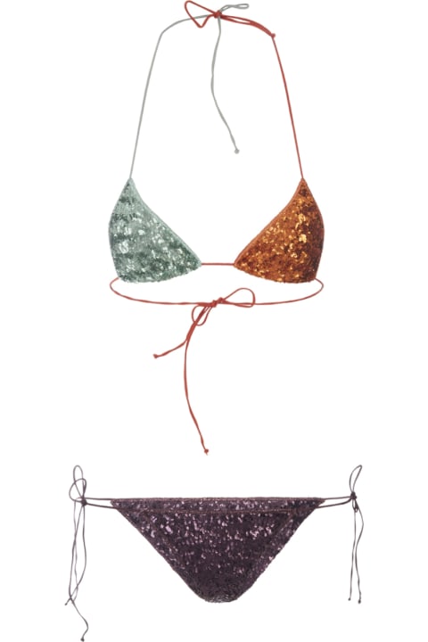 Oseree Swimwear for Women Oseree Multicolored Sequins Microkini