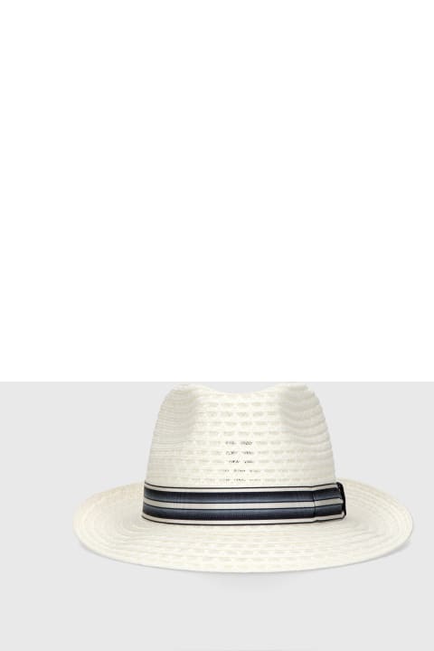 Hats for Men Borsalino Edward Braided Cotton Hemp