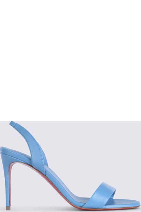 Christian Louboutin Light Blue Leather Marylin Sandals