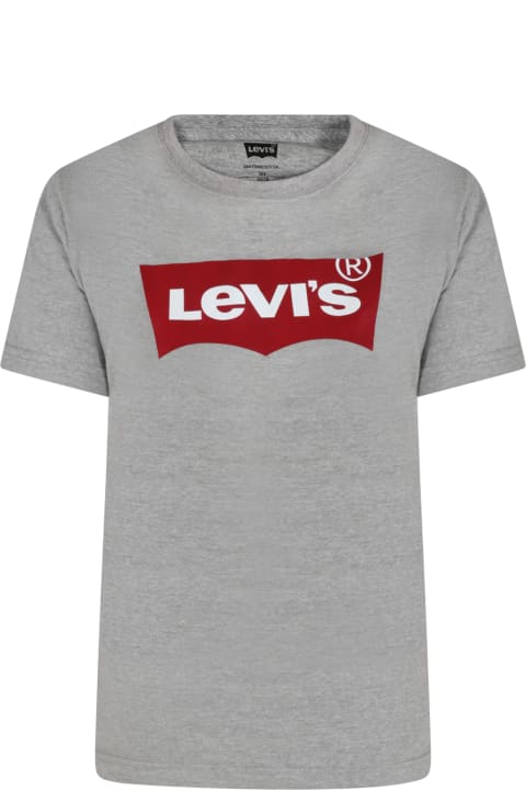 ボーイズ Levi'sのTシャツ＆ポロシャツ Levi's Grey T-shirt For Kids With Logo