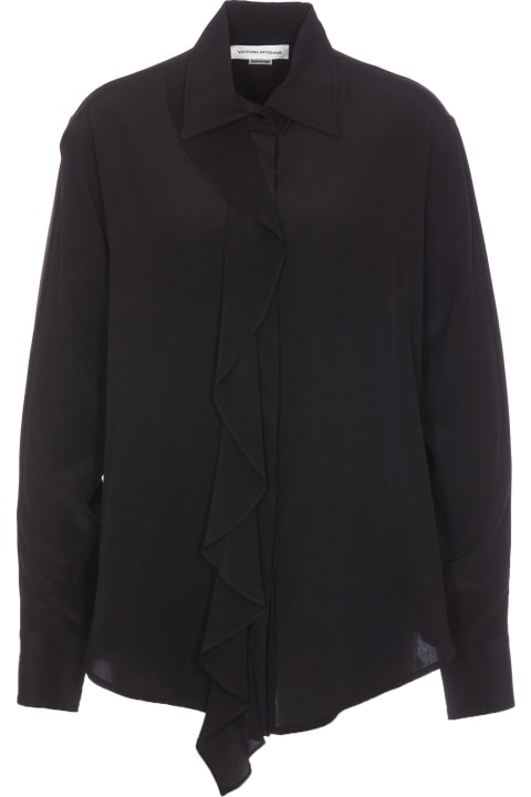 ウィメンズ Victoria Beckhamのトップス Victoria Beckham Asymmetric Ruffle Shirt