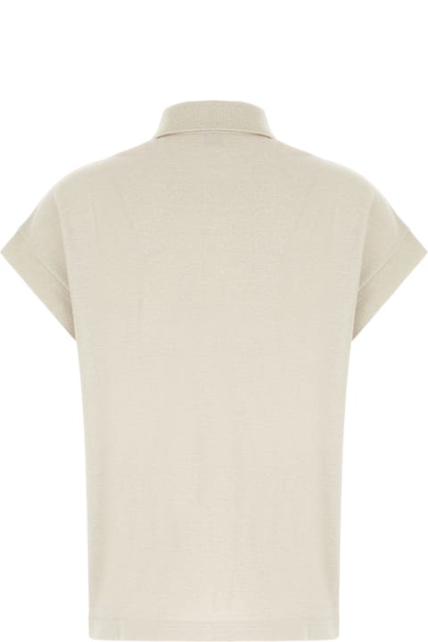 Saint Laurent for Women Saint Laurent Light Grey Piquet Polo Shirt