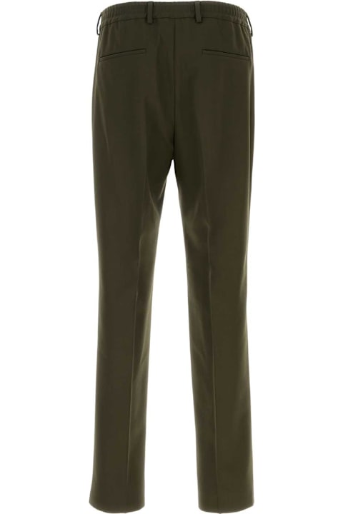 Pants for Men Fendi Army Green Polyester Blend Pant