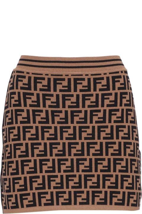 Fendi for Girls Fendi Ff Knit Skirt