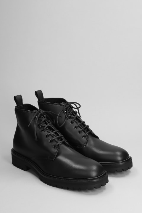 メンズ Officine Creativeのブーツ Officine Creative Joss 001 Ankle Boots In Black Leather