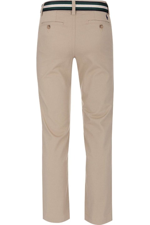 Bottoms for Boys Ralph Lauren Logo Embroidered Belted Trousers