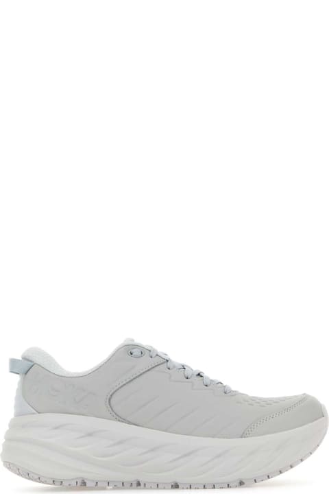 Hoka Sneakers for Men Hoka Grey Leather W Bondi Sneakers