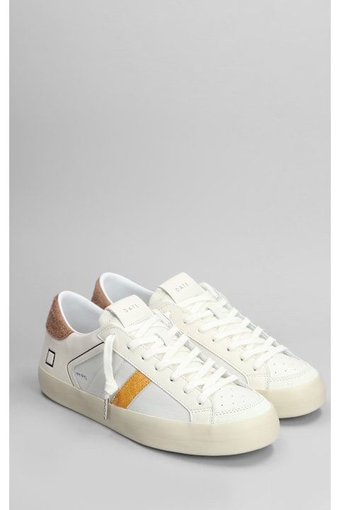 D.A.T.E. for Men D.A.T.E. Hill Low Sneakers In White Leather