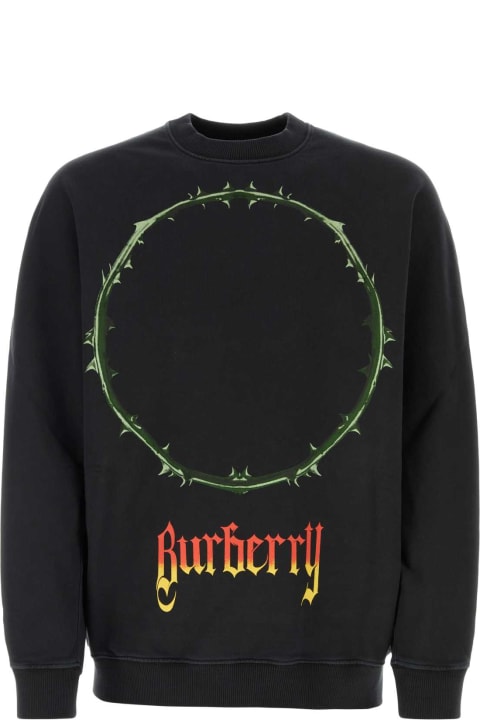 Burberry for Men Burberry Black Cotton Oversize Sweatshirt
