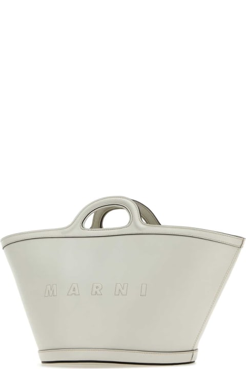 Marni Totes for Women Marni White Leather Small Tropicalia Handbag