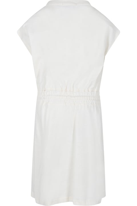 Fashion for Kids MSGM Ivory Dress For Girl With Logo