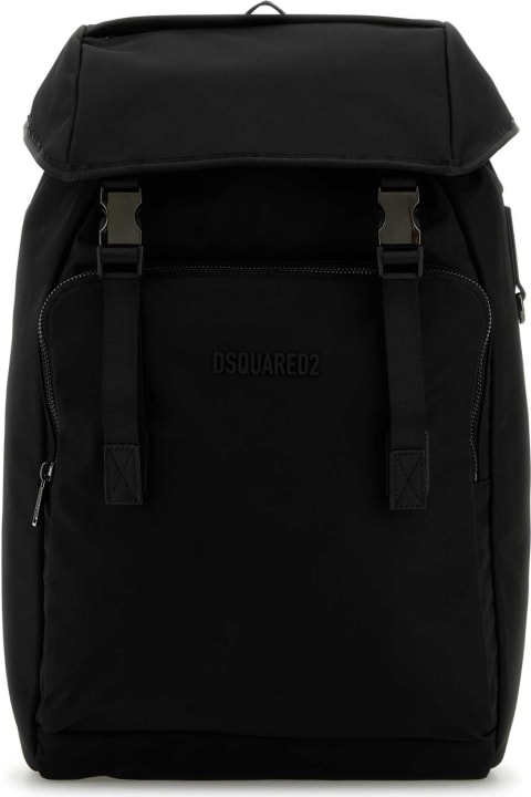 Dsquared2 Backpacks for Men Dsquared2 Black Nylon Urban Backpack